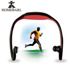 Casque de sport homebarl bs19c tour de cou sans fil bluetooth 4. 0 casque + carte micro sd radio fm micro ...