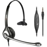 Casque t�l�phone portable filaire mono avec micro anti - bruit, ecouteurs smartphone pour iphone samsung ...