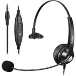 Casque téléphone portable jack 3, 5mm avec micro anti - bruit pour pc ordinateur portable, oreillette ... Casque téléphone portable jack 3, 5mm avec micro anti - bruit pour pc ordinateur portable, oreillette ...