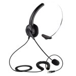 Casque t�l�phone professionnel micro casque filaire + c�ble enroul� rj9 pour avaya compatible avec la ...