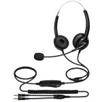 Casque téléphonique h300d, réduction du bruit sans perte, casque binaural de communication pour centre ... Casque téléphonique h300d, réduction du bruit sans perte, casque binaural de communication pour centre ...