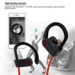 Casque tour de cou bluetooth, �tanch�it� ipx4, 7 heures d'autonomie, noir et rouge
