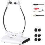 Casque tv sans fil optique avec balance g / d, contrle volume amlior pour personnes ages, ambient ...