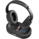 Casque tv sans fil pour seniors, avec station de charge et emetteur, confortable, longue dure de vie ...