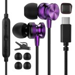 Casque usb c pour samsung a55 a35 a54 a34 s24 s23 fe ultra s21, ecouteurs magntiques usb c avec micro ...