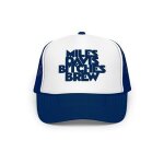 Casquette trucker marine noname panneau avant blanc broderie � miles bitches brew �