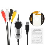 Cassette pour capture vido, usb 2. 0, 8mm, botier tv, enregistreur vido analogique, audio vers numrique, ...