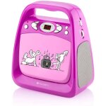 Cd karaoke - gogen - bob et bobek - bluetooth - microphone inclus - rose