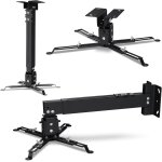 Ceiling mount support de projecteur jusqu'à 20 kg, longueur réglable, réglage angulaire de 25 degrés, ... Ceiling mount support de projecteur jusqu'à 20 kg, longueur réglable, réglage angulaire de 25 degrés, ...
