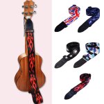 Ceintures de guitare multicolores en nylon a impression réglable, sangles de guitare electrique acoustique ... Ceintures de guitare multicolores en nylon a impression réglable, sangles de guitare electrique acoustique ...
