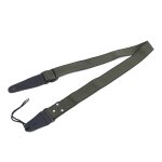 Ceinture de guitare en polyester rglable vert / marron, sangle avec extrmits en cuir pu, accessoires ...