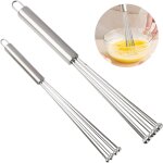 Cfry - 2pcs petit fouet cuisine portable fouet a bille en acier inoxydable professionnel, pour mélanger, ... Cfry - 2pcs petit fouet cuisine portable fouet a bille en acier inoxydable professionnel, pour mélanger, ...