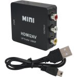 Cfry - adaptateur hdmi vers rca, convertisseur hdmi vers rca, composite av cvbs vido audio support pal ...