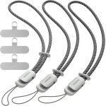 Cfus - 3 pices dragonne pour tlphone portable, cordons avec 3 patch pour tlphone portable, lanire, ...