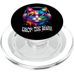 Cfux - chat portant un casque drop the bass edm dj rave design popsockets popgrip pour magsafe Cfux - chat portant un casque drop the bass edm dj rave design popsockets popgrip pour magsafe