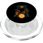 Cfux - ours jouant de la batterie avec casque motif forêt popsockets popgrip pour magsafe Cfux - ours jouant de la batterie avec casque motif forêt popsockets popgrip pour magsafe