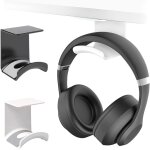 Cfux - porte casque 2 pices en plastique, support adhsif sous bureau pour casque de jeu - noir