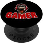 Cfux - singe gamer avec casque nerd gaming popsockets popgrip interchangeable