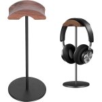 Cfux - support casque avec oreiller en bois de noyer de 6, 5cm de large, support pour couteurs amovible ...
