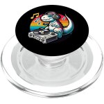 Cfux - trex portant un casque vinyle popsockets popgrip pour magsafe Cfux - trex portant un casque vinyle popsockets popgrip pour magsafe