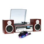 Cha�ne hifi inovalley ch14e tourne disque vinyle 80w, cd, bluetooth, fm et usb , t�l�commande, jeu de ...