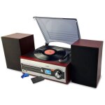 Cha�ne hifi inovalley ch14e tourne disque vinyle 80w, cd, bluetooth, fm et usb + t�l�commande + cl� usb ...