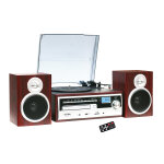 Chane hifi inovalley ch14e tourne disque vinyle 80w, cd, bluetooth, radio fm et usb + tlcommande, ...