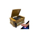 Chaîne hifi inovalley retro29 - e vinyle style rétro bluetooth, cd, k7 audio, fm, usb + télécommande, ... Chaîne hifi inovalley retro29 - e vinyle style rétro bluetooth, cd, k7 audio, fm, usb + télécommande, ...