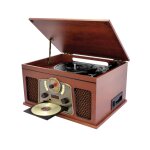 Chaîne hifi rétro multifonction bluetooth finition bois Chaîne hifi rétro multifonction bluetooth finition bois