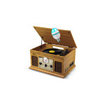 Cha�ne platine vinyle hifi tourne - disque evidence wood 33 / 45 / 78, 60w, fm, cd, cassette, bt usb ...