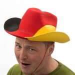 Chapeau de cowboy aux couleurs de l allemagne - supporter Chapeau de cowboy aux couleurs de l allemagne - supporter