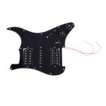 Charg� pickguard pour guitare electrique pr�c�bl� 11 trous micros pr� - c�bl�s - aimants humbucker a ...