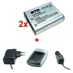 Chargeur + 2x batteries np - bg1 pour sony cyber - shot dsc - t100, w30, w35, w40, w50, w55, w70