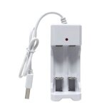 Chargeur de batterie  2 fentes avec cble usb, pour piles rechargeables aa / aaa, pour tlcommande, ...