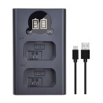 Chargeur de batterie np - fw50 npfw50 pour appareil photo  double affichage led, compatible avec les ...