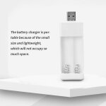 Chargeur de batterie usb � 2 fentess, pour piles rechargeables aa / aaa, pour t�l�commande, microphone, ...