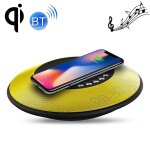 Chargeur rapide sans fil horloge enceinte bluetooth nfc sans contact jaune - yonis