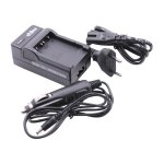 Chargeur secteur et chargeur allume cigare + boitier de recharge pour batteries sony np - f1 np - fe1 ...
