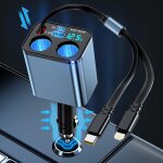 Chargeur de voiture 80w usb c chargeur allume cigare, 2 prises adaptateur allume cigare usb rapide chargeur ...