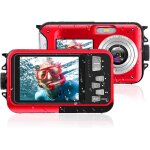 Checarzhn - - no1 - l'appareil photo numrique sous - marin impermable 48mp double ecrans 2, 7k 10ft ...