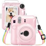Checarzhn - - no1 - housse instax mini 12 transparent pour appareil photo fuji mini 12, etui rigide en ...