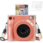 Checarzhn - - no1 - housse de protection transparent pour appareil photo instax square sq1 - etui rigide ...