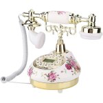 Checarzhn - - no1 - tlphone antique, ms - 9101 en cramique mains - libres filaire numrique vintage ...