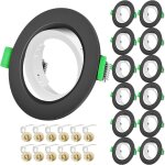 Cheng - projecteurs spot encastrable gu10 set cadre avec douille céramique gu10, rond noir anneau extérieur ... Cheng - projecteurs spot encastrable gu10 set cadre avec douille céramique gu10, rond noir anneau extérieur ...