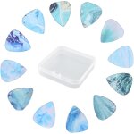 Chenquansarl - lot de 12 mdiators carrs transparents fantaisie en trois epaisseurs pour basse, guitare ...