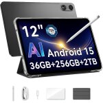 Chenquansarl - 2025 tablette 12 pouces android 15, 36go ram + 256go rom, 4g avec carte sim, ecran 2k ...