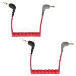 Chenquansarl - 2pcs câbles de microphone trs 3, 5mm, cordon audio spiralé mâle - mâle compatibles avec ... Chenquansarl - 2pcs câbles de microphone trs 3, 5mm, cordon audio spiralé mâle - mâle compatibles avec ...