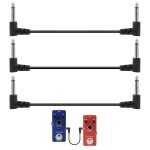Chenquansarl - lot de 3 connecteurs noirs de 15, 2 cm pour guitare - cbles de raccordement ts mono a ...