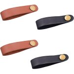 Chenquansarl - lot de 4 attaches universelles en cuir pour guitares acoustiques / electriques et ukul�l�s, ...