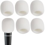Chenquansarl - lot de 6 housses de protection en mousse pour microphone - blanc